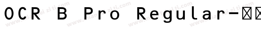 OCR B Pro Regular字体转换